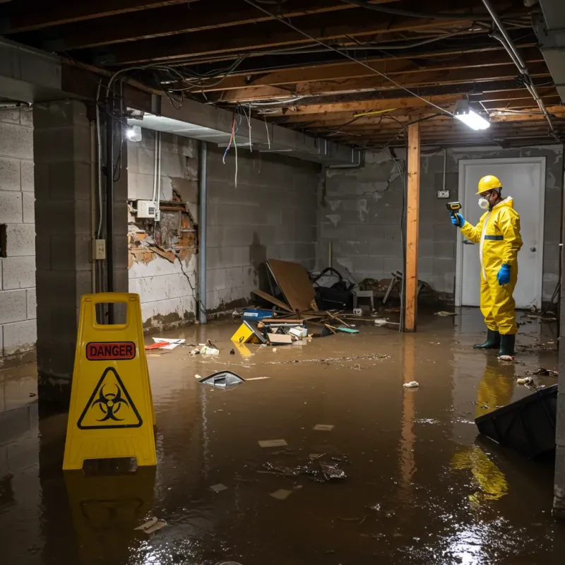 Flooded Basement Electrical Hazard in Blue Ridge, AL Property