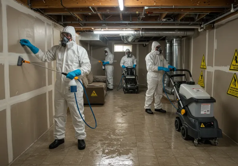 Basement Moisture Removal and Structural Drying process in Blue Ridge, AL